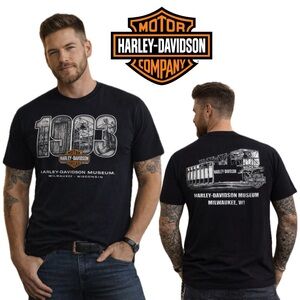 NWOT Harley-Davidson Black 1903 Museum Graphic Short Sleeve Tee